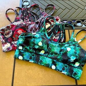 CVG Sports Bra Bundle – Skull Prints – Size Small – 2 Bras